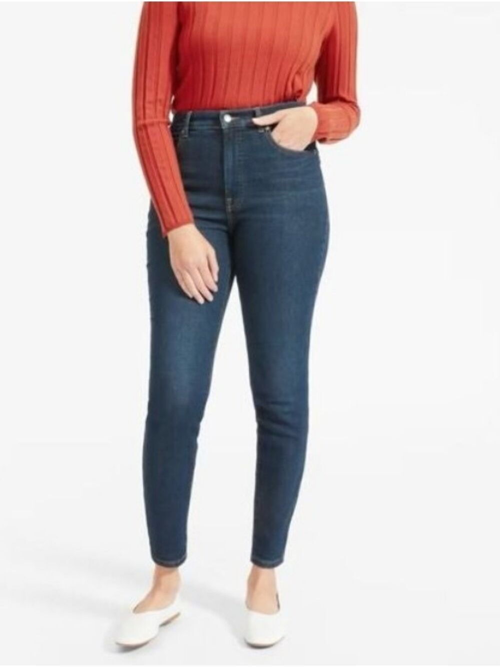 Everlane Dark Wash The High Rise Skinny Jean Size 27